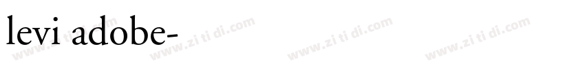 levi adobe字体转换